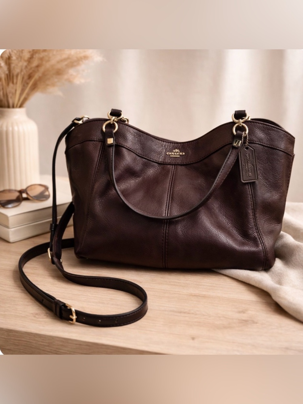 Coach Lexy pebble leather bag F23537 crossbody and shoulder bag